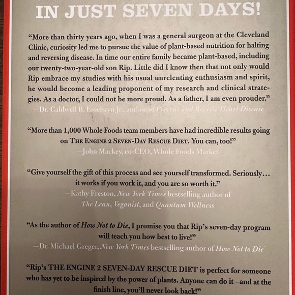 Ny Times Best Seller THE Engine 2 Hardcover diet Book - Picture 2 of 2